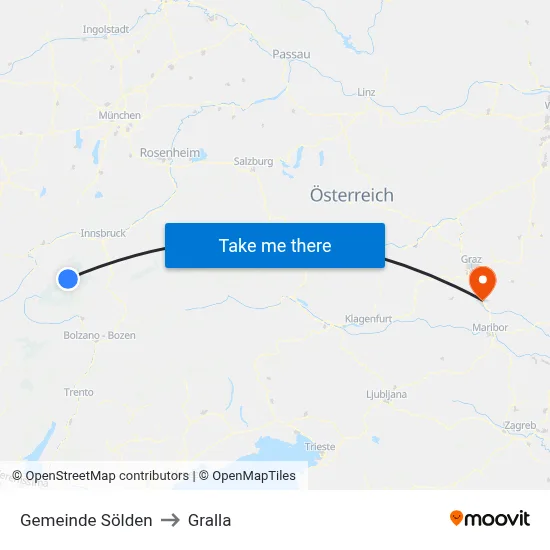 Gemeinde Sölden to Gralla map