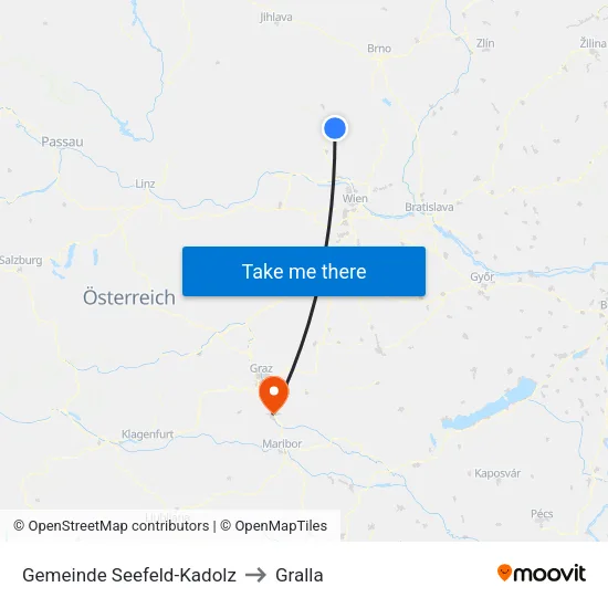 Gemeinde Seefeld-Kadolz to Gralla map