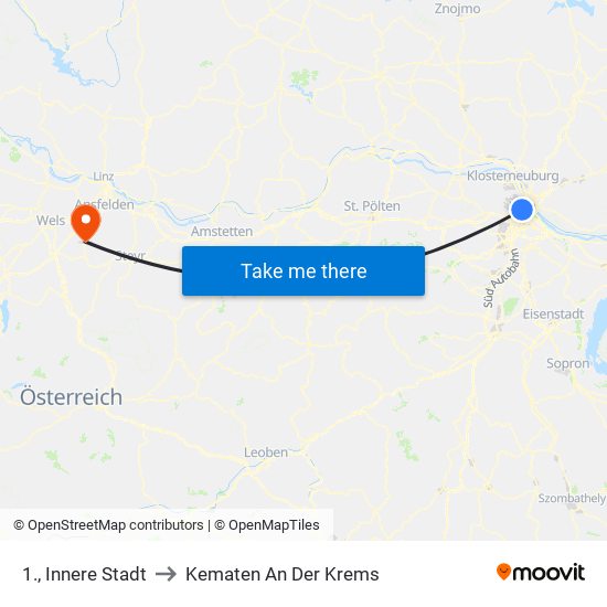 1., Innere Stadt to Kematen An Der Krems map