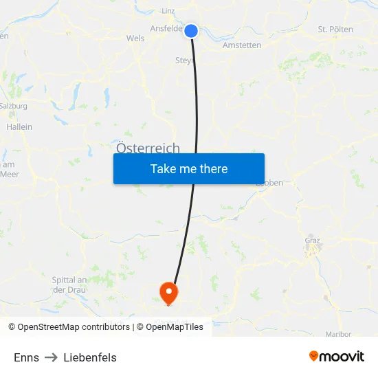 Enns to Liebenfels map