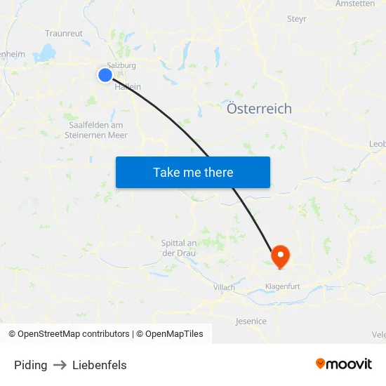 Piding to Liebenfels map