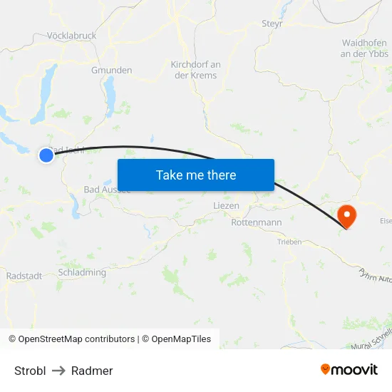 Strobl to Radmer map