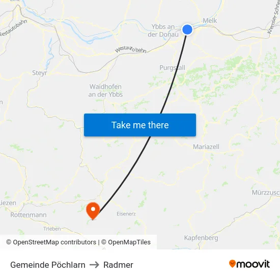 Gemeinde Pöchlarn to Radmer map