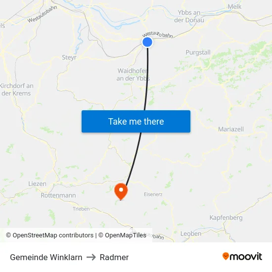 Gemeinde Winklarn to Radmer map