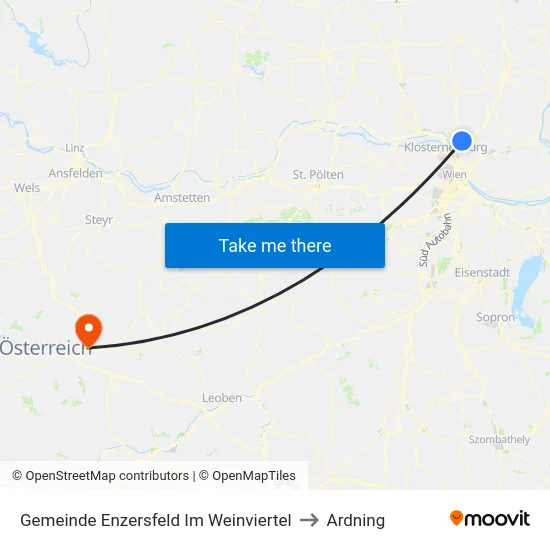 Gemeinde Enzersfeld Im Weinviertel to Ardning map