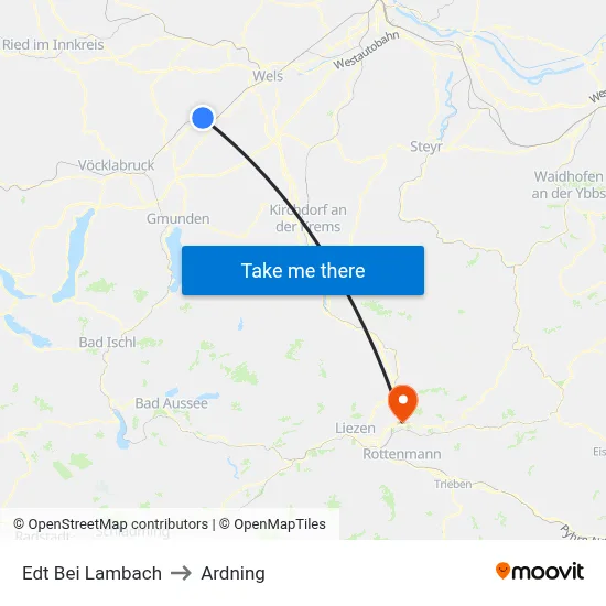 Edt Bei Lambach to Ardning map