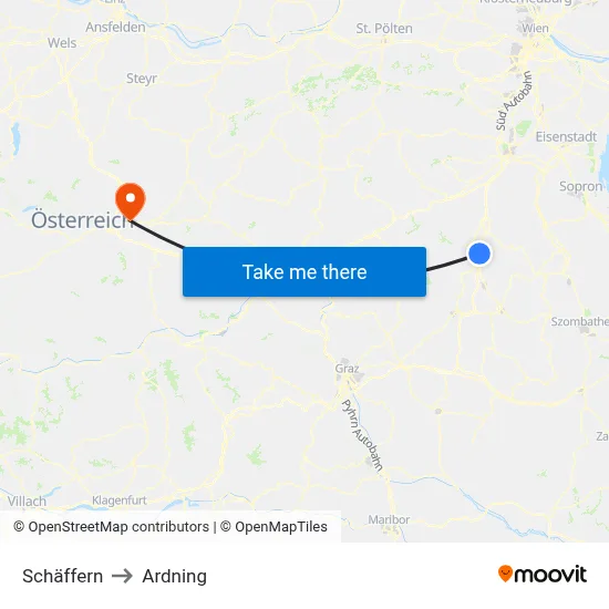Schäffern to Ardning map