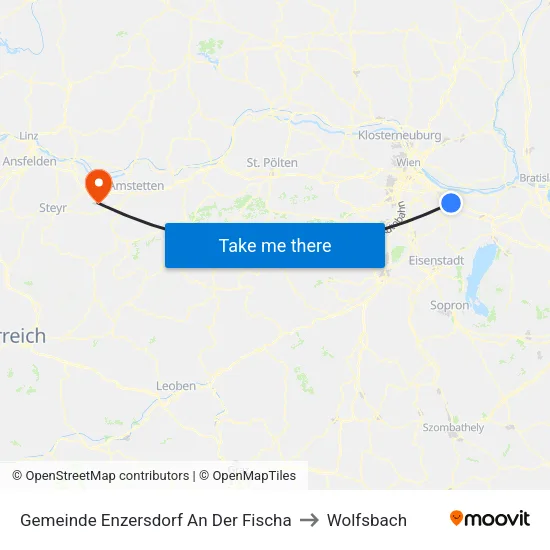 Gemeinde Enzersdorf An Der Fischa to Wolfsbach map