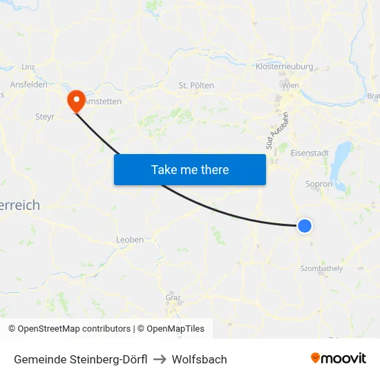 Gemeinde Steinberg-Dörfl to Wolfsbach map