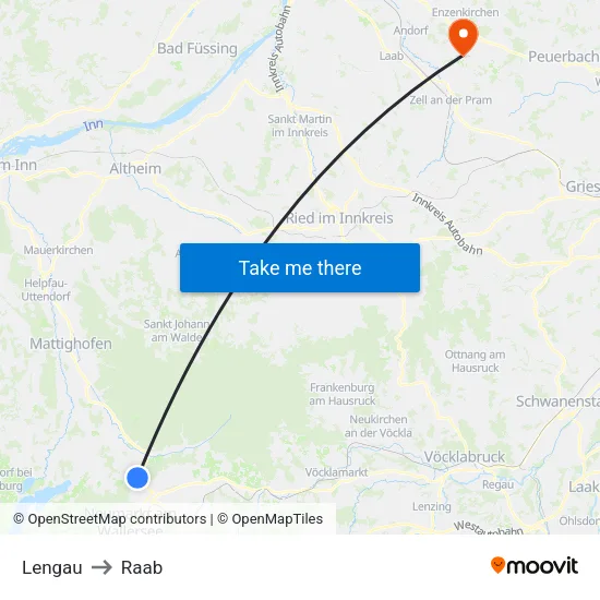 Lengau to Raab map