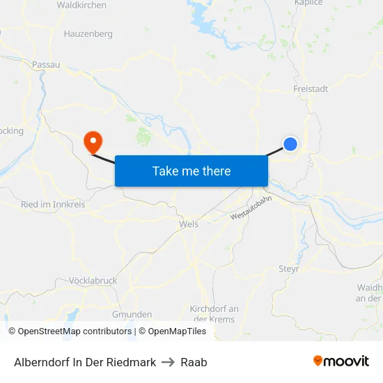 Alberndorf In Der Riedmark to Raab map