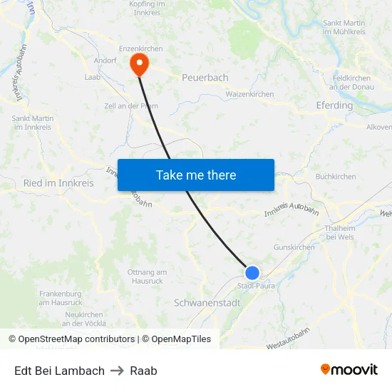 Edt Bei Lambach to Raab map