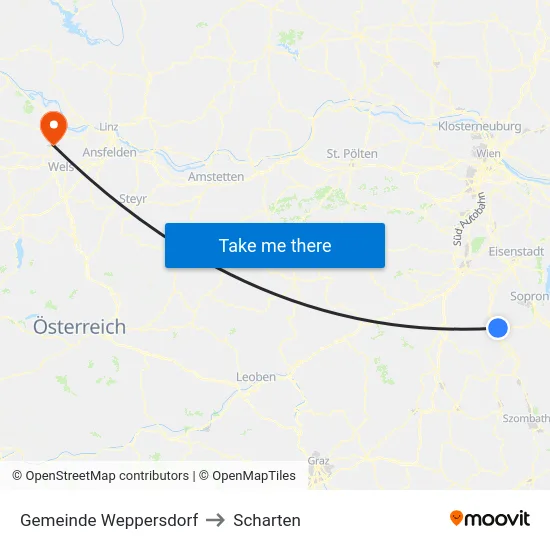 Gemeinde Weppersdorf to Scharten map