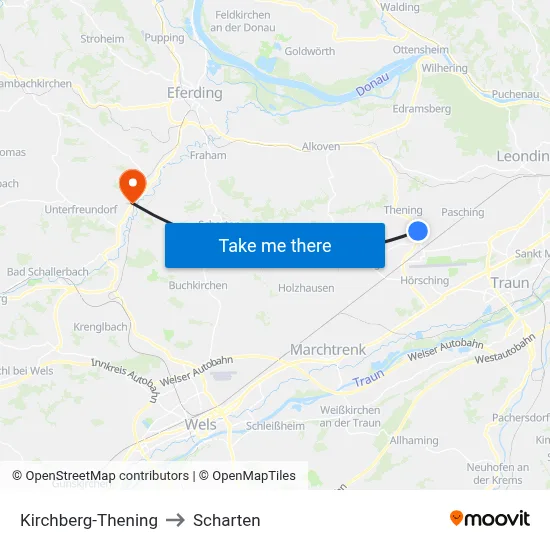 Kirchberg-Thening to Scharten map