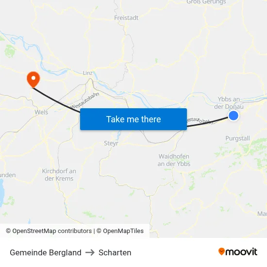 Gemeinde Bergland to Scharten map
