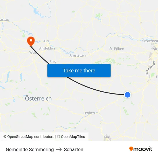 Gemeinde Semmering to Scharten map