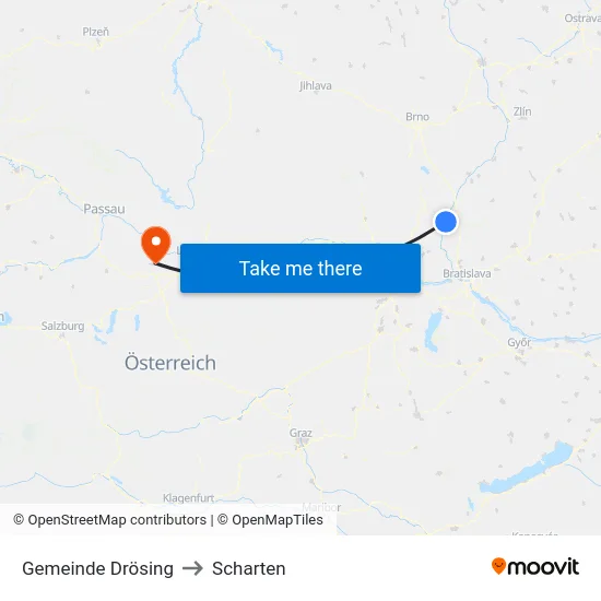 Gemeinde Drösing to Scharten map