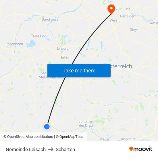 Gemeinde Leisach to Scharten map