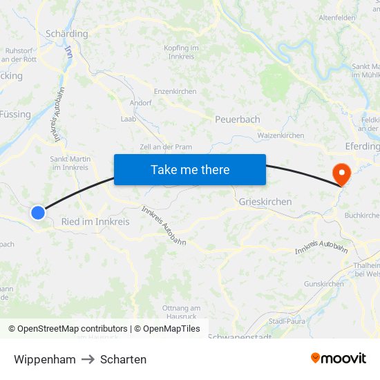 Wippenham to Scharten map