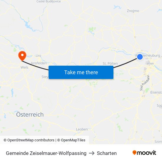 Gemeinde Zeiselmauer-Wolfpassing to Scharten map