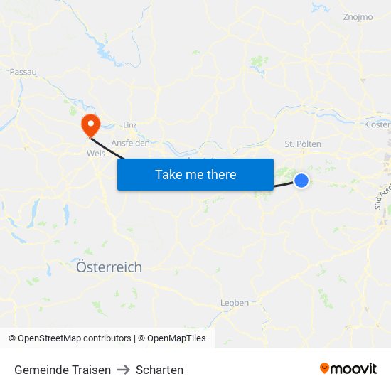 Gemeinde Traisen to Scharten map