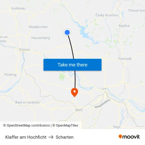 Klaffer am Hochficht to Scharten map