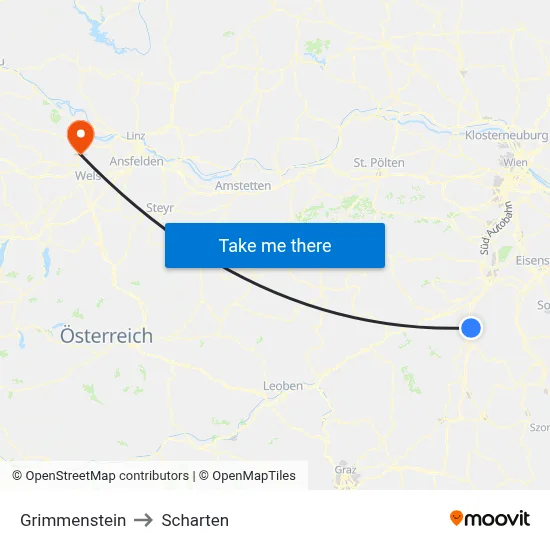 Grimmenstein to Scharten map