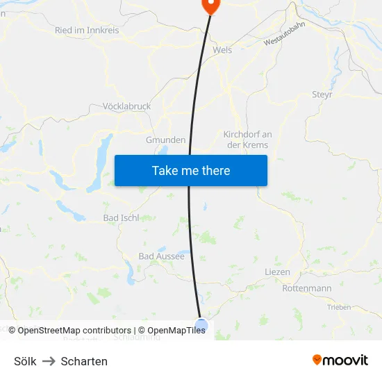 Sölk to Scharten map
