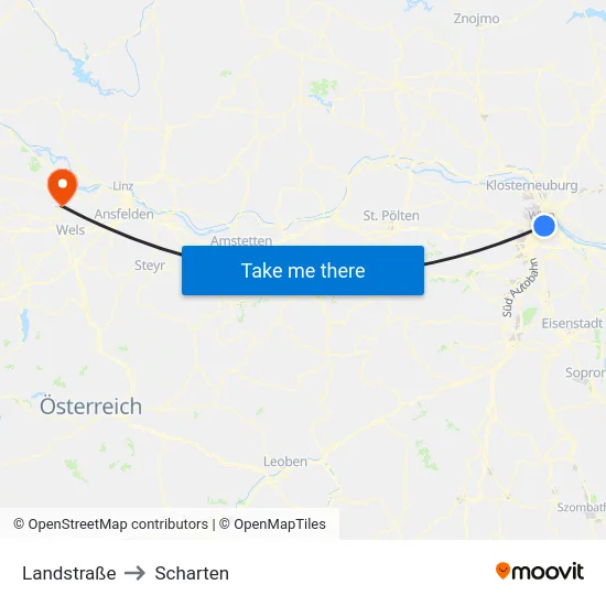 Landstraße to Scharten map