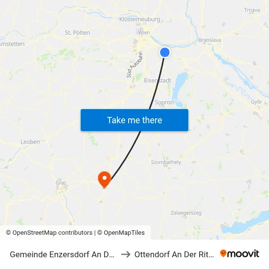 Gemeinde Enzersdorf An Der Fischa to Ottendorf An Der Rittschein map