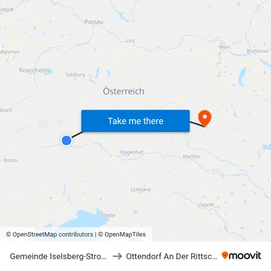 Gemeinde Iselsberg-Stronach to Ottendorf An Der Rittschein map