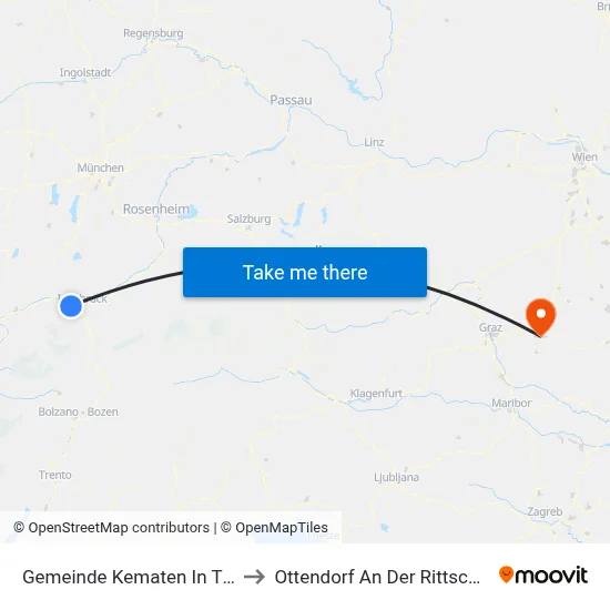 Gemeinde Kematen In Tirol to Ottendorf An Der Rittschein map