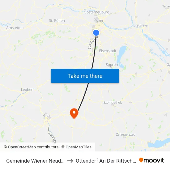 Gemeinde Wiener Neudorf to Ottendorf An Der Rittschein map