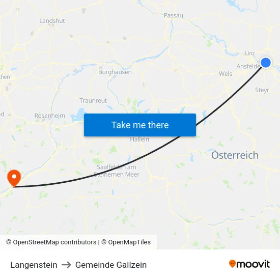 Langenstein to Gemeinde Gallzein map