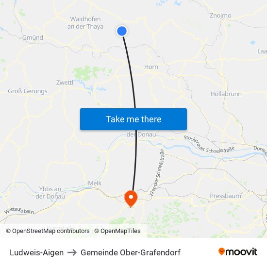 Ludweis-Aigen to Gemeinde Ober-Grafendorf map