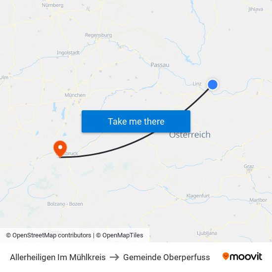 Allerheiligen Im Mühlkreis to Gemeinde Oberperfuss map