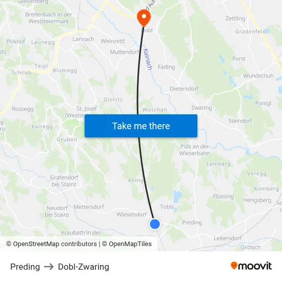 Preding to Dobl-Zwaring map
