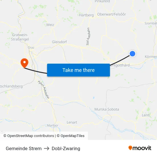 Gemeinde Strem to Dobl-Zwaring map