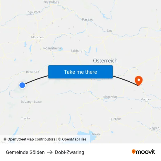 Gemeinde Sölden to Dobl-Zwaring map