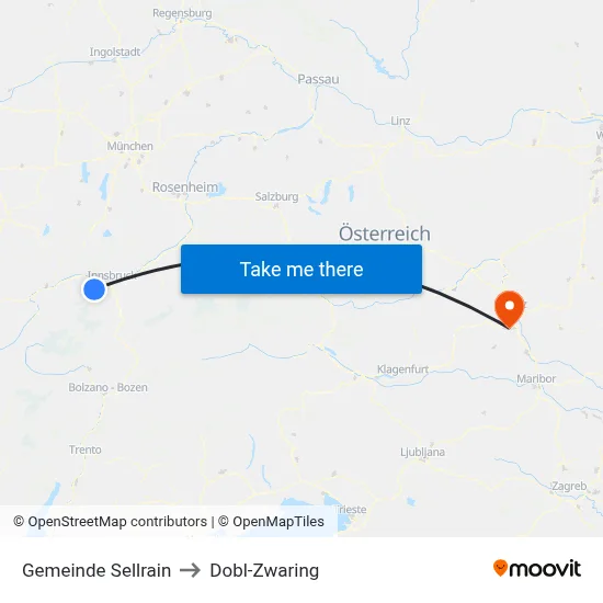 Gemeinde Sellrain to Dobl-Zwaring map