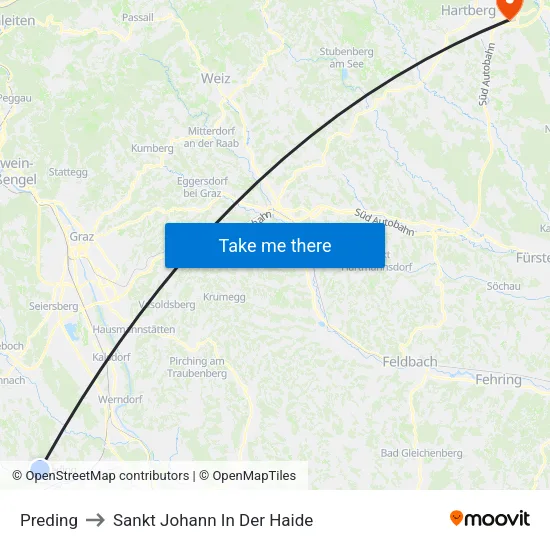 Preding to Sankt Johann In Der Haide map