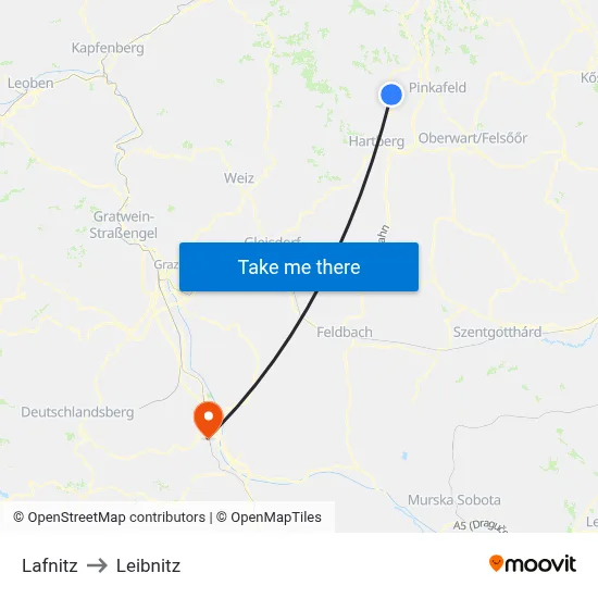 Lafnitz to Leibnitz map