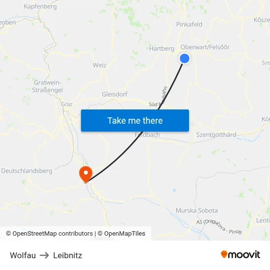 Wolfau to Leibnitz map
