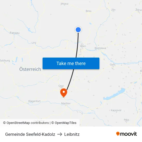 Gemeinde Seefeld-Kadolz to Leibnitz map