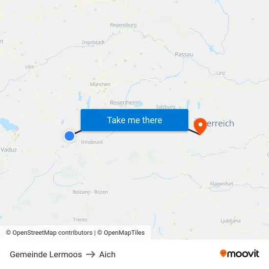 Gemeinde Lermoos to Aich map