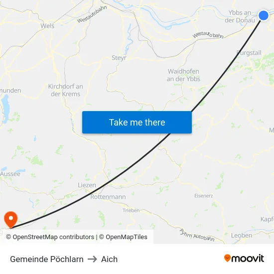 Gemeinde Pöchlarn to Aich map