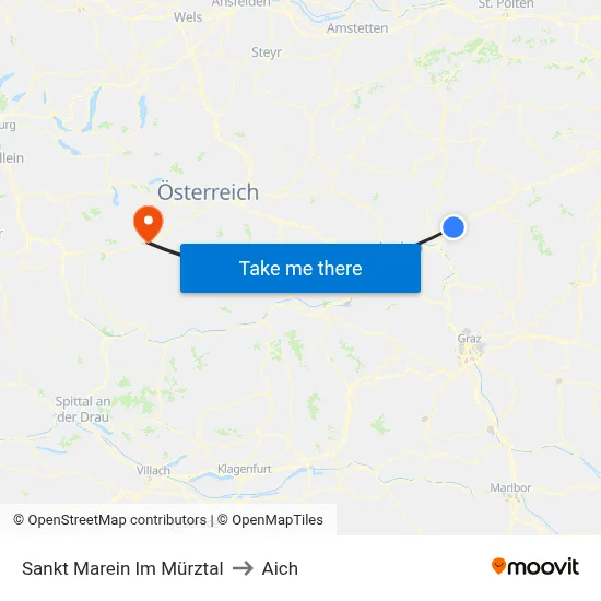 Sankt Marein Im Mürztal to Aich map