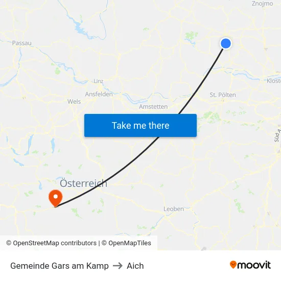 Gemeinde Gars am Kamp to Aich map