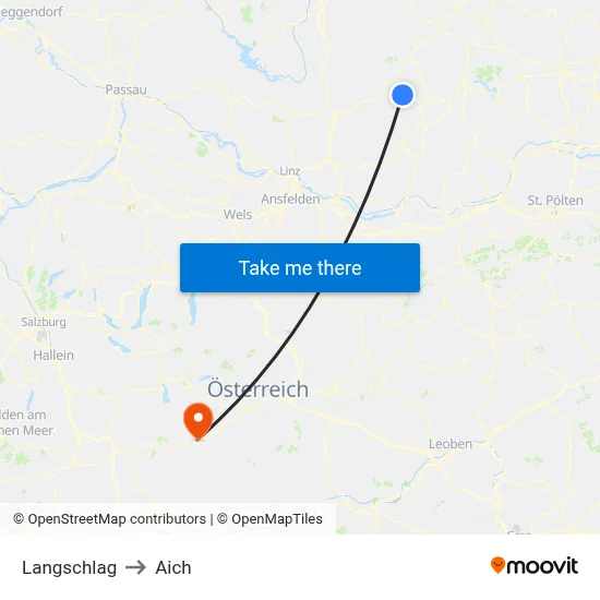 Langschlag to Aich map