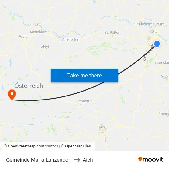 Gemeinde Maria-Lanzendorf to Aich map